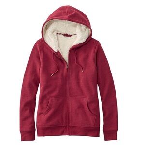 Women’s L.L. Bean Sweatshirt Sherpa-Lined Hoodie.